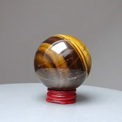 Tiger's eye polished mineral sphere 227g, Namibia | MINERALS-STONES
