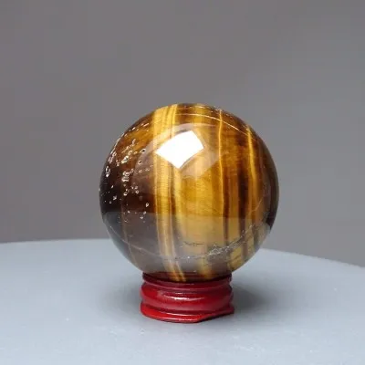 Tiger's eye polished mineral sphere 227g, Namibia | MINERALS-STONES