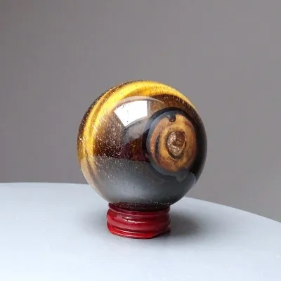 Tiger's eye polished mineral sphere 263g, Namibia | MINERALS-STONES