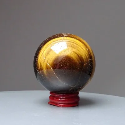 Tiger's eye polished mineral sphere 263g, Namibia | MINERALS-STONES
