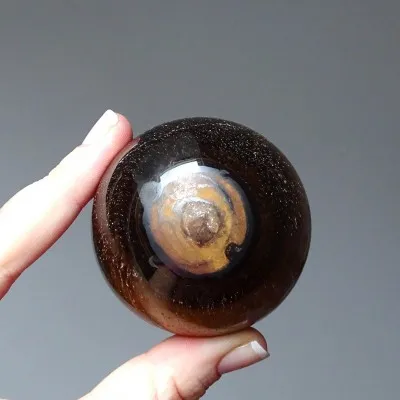 Tiger's eye polished mineral sphere 263g, Namibia | MINERALS-STONES