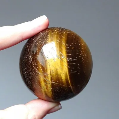 Tiger's eye polished mineral sphere 263g, Namibia | MINERALS-STONES